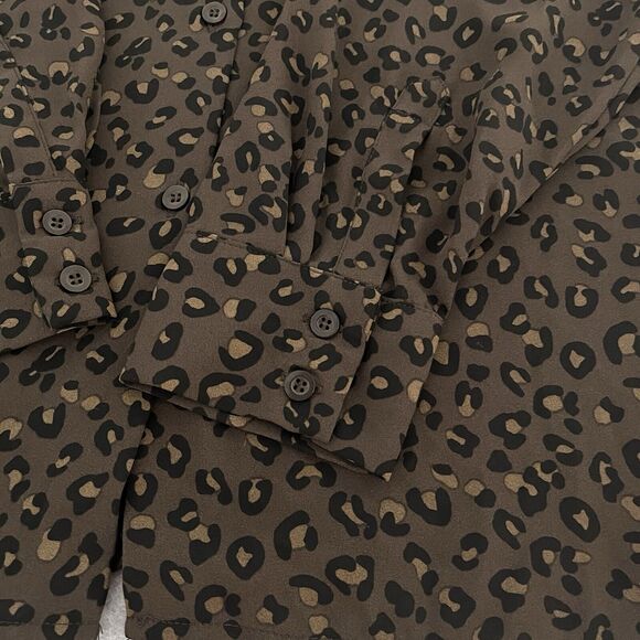 NWT Chelsea & Theadore Blouse Animal Print Femme Fatale Office Career Classy 2XL - Picture 2 of 10